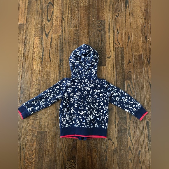 Polo Ralph Lauren Girls 4/4T Navy Blue Floral Print Terry Zip-Up Hoodie - Picture 7 of 8